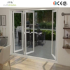 Multishades NFRC Certified French Aluminum Threshold Free Folding Door with Low E Glass and Custom Hardware